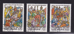 1990 Vaticano Vatican SAN WILLIBRORD Serie Di 3 Valori Usata Con Gomma USED With Gum - Used Stamps