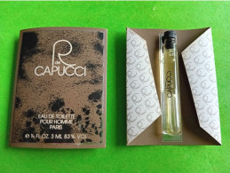 R De CAPUCCI - Echantillon  Tube Sur Carte -  (collector, Ne Pas Utiliser, Date Des Années 90) - Parfums - Stalen