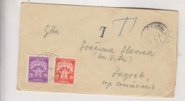 YUGOSLAVIA,1954 Nice Cover To Zagreb Postage Due - Covers & Documents