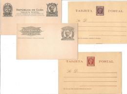 2279j: 4 Alte Postkarten Cuba ** - Brieven En Documenten