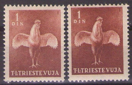 ITALIA - Trieste-Zona B -1951 Mi 47 LIGHT AND DARK  ANIMALS,ANIMALI DOMESTICI - MNH**  VF - Mint/hinged