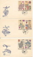 Czechoslovakia FDC 30-10-1967 Stamp Exhibition PRAGA 1968 Special Postmark On 3 Covers With Cachet - Storia Postale