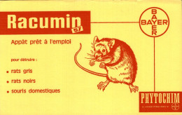 J1709 -  BUVARD - RACUMIN - BAYER - PHYTOCHIM - RATS - SOURIS - Ppp - Animaux