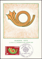 Andorre Français - Andorra CM 1973 Y&T N°227 - Michel N°MK248 - 90c EUROPA - Cartes-Maximum (CM)