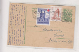 YUGOSLAVIA,1959  NIS  Nice Postal Stationery  To Zagreb Red Cross Charity  Stamp - Covers & Documents