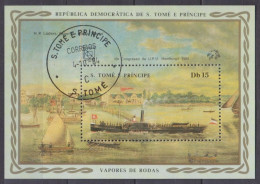 1984 Sao Tome And Principe 927/B151 Used Ships - Overprint UPU 12,00 € - UPU (Union Postale Universelle)