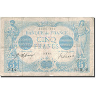 France, 5 Francs, Bleu, 1916, 1916-02-01, TB, Fayette:2.36, KM:70 - 5 F 1912-1917 ''Bleu''