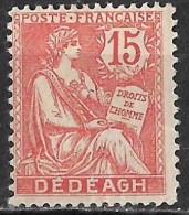 DEDEAGATZ 1902-1914 French Levant Stamps With Dédéagh Design 15 Lepta Orange Vl. 12 MH - Dedeagh