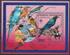 Zentralafrikanische Republik Block 435A Gestempelt, Pfadfinderbewegung - Vögel - Used Stamps
