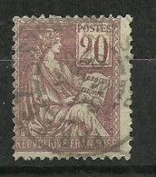 France  N°113 Avec Chiffres Blancs Et Brun Violet   Oblitéré   B/TB    Voir Scans           Soldé ! ! ! - Used Stamps