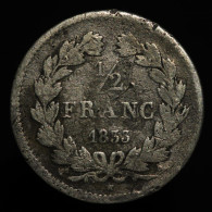 France, Louis-Philippe, 1/2 Franc, 1833, A - Paris, Argent (Silver), B (VG), KM#741.1, G.408, F.182/29 - 1/2 Franc