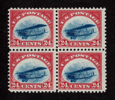 Lot # 065 Airmail, 1918, 6c Orange, 24b Carmine Rose & Blue Blocks Of Four - 1a. 1918-1940 Usati