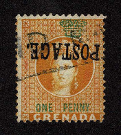 Lot # 328 Grenada: 1883, Queen Victoria, 1d Orange & Green, Inverted Overprint - Altri & Non Classificati