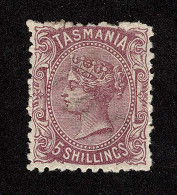 Lot # 398 AUSTRALIAN STATES: Tasmania; 1871, Queen Victoria, 5s Purple, Perf 11½ - Altri & Non Classificati