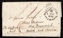 Lot # 420 Canada: New Brunswick; Great Britain To New Brunswick Turner Correspondence, 1839 Folded Trans-Atlantic Letter - Storia Postale