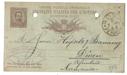 Entier Postaux Italie Obliteration Roma 1886 - Postwaardestukken