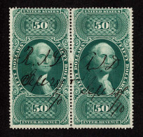 Lot # 079 Revenue, 1863, First Issue, $50 U.S. Internal Revenue, Perforated, PAIR - Ohne Zuordnung