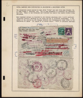 Lot # 166 Well Traveled: A 1944 Cover Bearing 1938, 20¢ Garfield Bright Blue Green 1942, 3¢ Win The War Bright Lilac - Cartas & Documentos