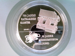 Münze/Medaille, 750 Jahre Katharinen-Kloster, 50 Jahre Meeresmuseum Stralsund, Sammlermünze 2001 - Numismatiek