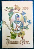 1896 Calendrier Jeanne D'arc Belle Lithographie état Neuf - Grossformat : ...-1900