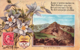 ETATS UNIS - Colorado State Flower - Mount Of The Holy Cross - Carte Postale Ancienne - Otros & Sin Clasificación