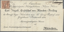 Bayern - Marken Und Briefe: 1850, 6 Kreuzer Braun, Type I, übergehend Entwertet - Other & Unclassified