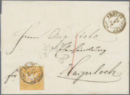 Württemberg - Marken Und Briefe: 1857, 3 Kr. Orangegelb, Besonders Gut Gerandet - Other & Unclassified