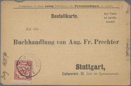 Deutsches Reich - Privatpost (Stadtpost): 1898, STUTTGART, 6 Pf. Rot Nachportoma - Correos Privados & Locales