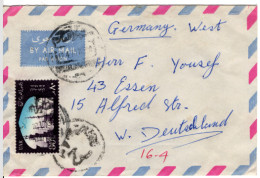 EGYPT: 1970 COVER CDS Cairo To West Germany, Censor, Mi.708 Airmail Al-Azhar (GB013) - Lettres & Documents