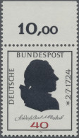 Bundesrepublik Deutschland: 1974, 250. Geburtstag Von Klopstock, 40(Pf), Oberran - Unused Stamps