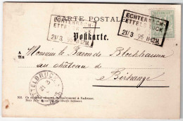 5c. Obl. Ambulant ECHTERNACH ETTELBRUCK F.C. Sur C.P. Du 21/3 1896 Vers Birtrange.  SUperbe - 21557 - 1882 Allégorie