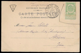 1901.  BELGIUM TO GREECE 5C USED OUTSIDE OF BELGIUM AND NOT ADMITTED - TAXED - SENT AS PRINTED MATTER - 1893-1907 Armoiries