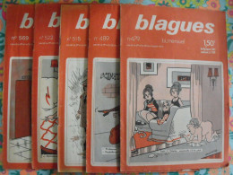 Lot De 5 Numéros De Blagues De 1974-78. Humour Tienno Lassalvy Bernie René Caillé Uber Piem Van Dam - Humour