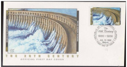 Dneproges Dam Harness Dnepr River From Hydroelectric Power & Navigation, Valve, Energy, Electricity Marshall Islands FDC - Eau