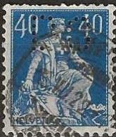 SWITZERLAND 1908 Sitting Helvetia - 40c. - Blue FU PERFIN MARKED "DC" - Perfin