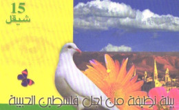 Palestine:Used Phonecard, Palestine Telecommunications CO, 15, Dove And View, 2003 - Palestine