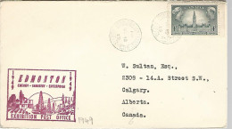 52685 ) Cover Canada Edmonton Exhibition Post Office  Postmark 1949 - Briefe U. Dokumente