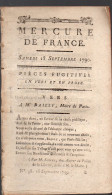 Mercure De France  Du Samedi 18 Septembre  1790 Pièces Fugitives  (PPP45009) - Zeitungen - Vor 1800