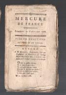 Mercure De France  Du Samedi 12 Janvier 1788   (PPP45010) - Zeitungen - Vor 1800