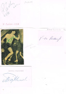 JEUX OLYMPIQUES - 4 AUTOGRAPHES DE MEDAILLES OLYMPIQUES - CONCURRENTS DE POLOGNE - - Authographs