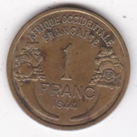 Afrique Occidentale Française. AOF. 1 Franc 1944. Bronze Aluminium. Lec# 2 - Französisch-Westafrika