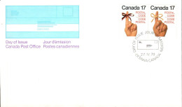 CANADA FDC 1979 CODE POSTAL - Codice Postale
