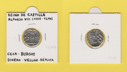 Alfonso VIII 1158-1214    Dinero-Vellon Ceca:Burgos   Réplica   DL-13.389 - Imitazioni