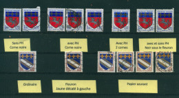 Variétés Sur Blasons Saint Lo N° 1510 Et Troyes N° 1353 - Used Stamps