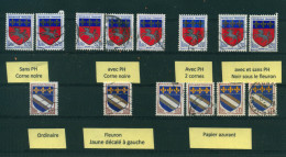 Variétés Sur Blasons Saint Lo N° 1510 Et Troyes N° 1353 - Usati