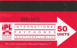 UK Oil Rig Phonecard - BP, GB-OIL-AUT-0006, IPL Scotland - 50u Red, 2 Scans. - Plateformes Pétrolières