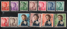 HONG KONG  Scott # 203//216 Used - QEII Short Set - Usati