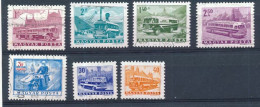 7 Timbres Oblitérés HONGRIE XIV-10 Autocar, Autobus, Side-car - Bus