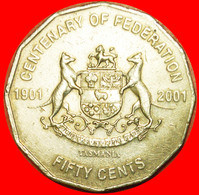 * FEDERATION 1901: AUSTRALIA  50 CENTS 2001 TASMANIA! LOW START  NO RESERVE! - 50 Cents