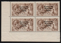 1922 Thom 2/6 Bottom Left Corner Block Of 4 From Plate 3/5 R With Numerous Re-entries + Guide Block. . - Ongebruikt